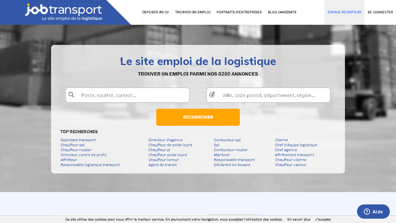 Capture d'écran de http://www.jobtransport.com/